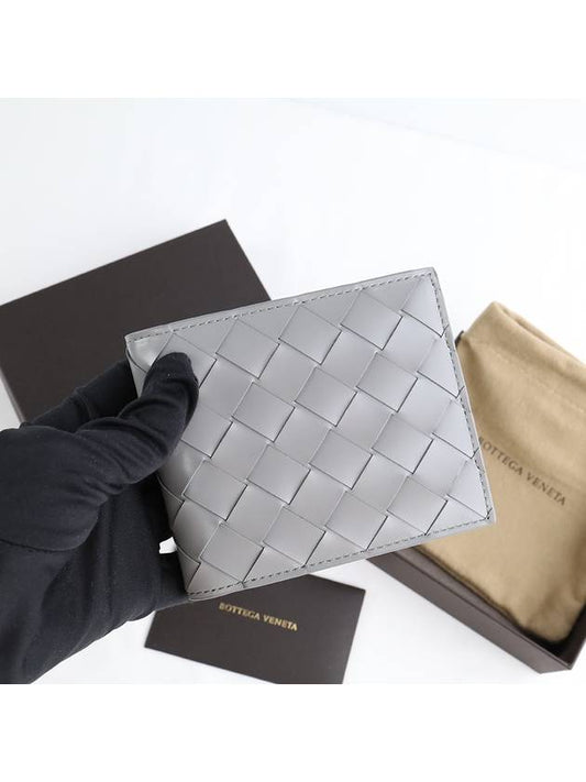 Intrecciato leather wallet gray - BOTTEGA VENETA - BALAAN 2