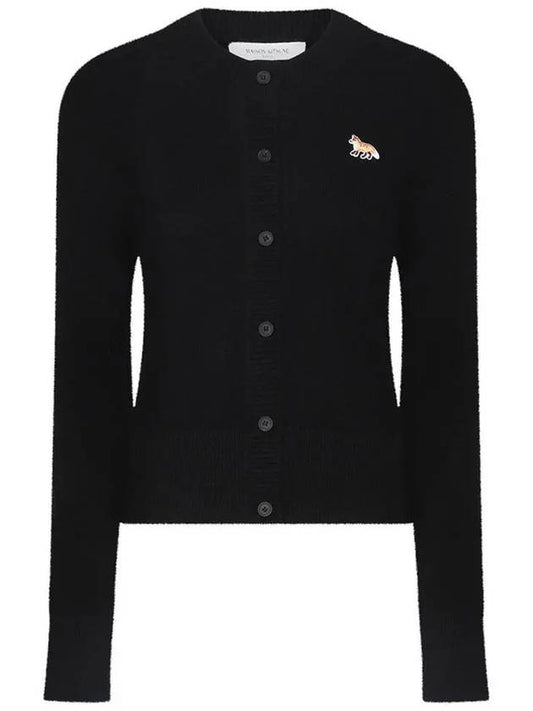 Baby Fox Patch Wool Cardigan Black - MAISON KITSUNE - BALAAN 2