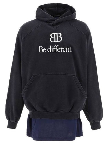 BB Logo Hoodie Black - BALENCIAGA - BALAAN 1