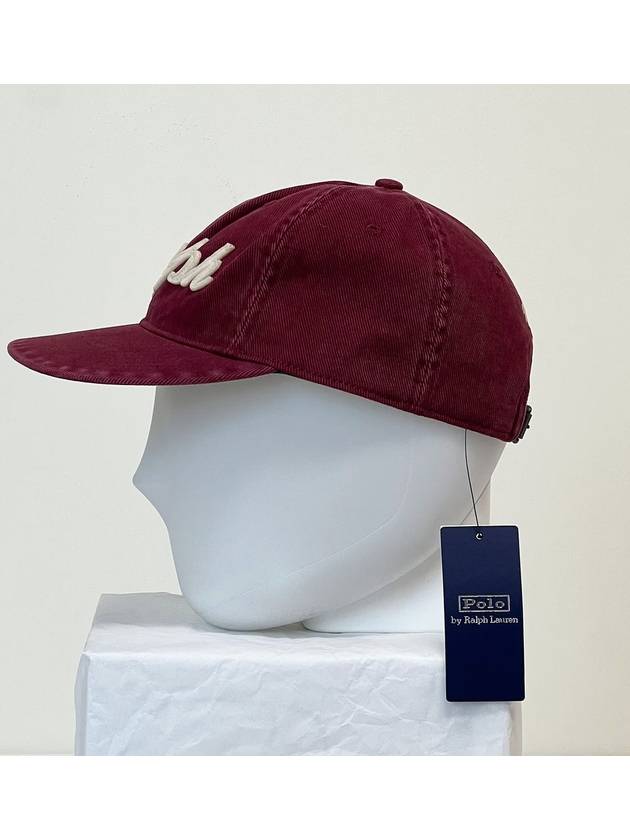 Logo Patch Ball Cap Red - POLO RALPH LAUREN - BALAAN 7