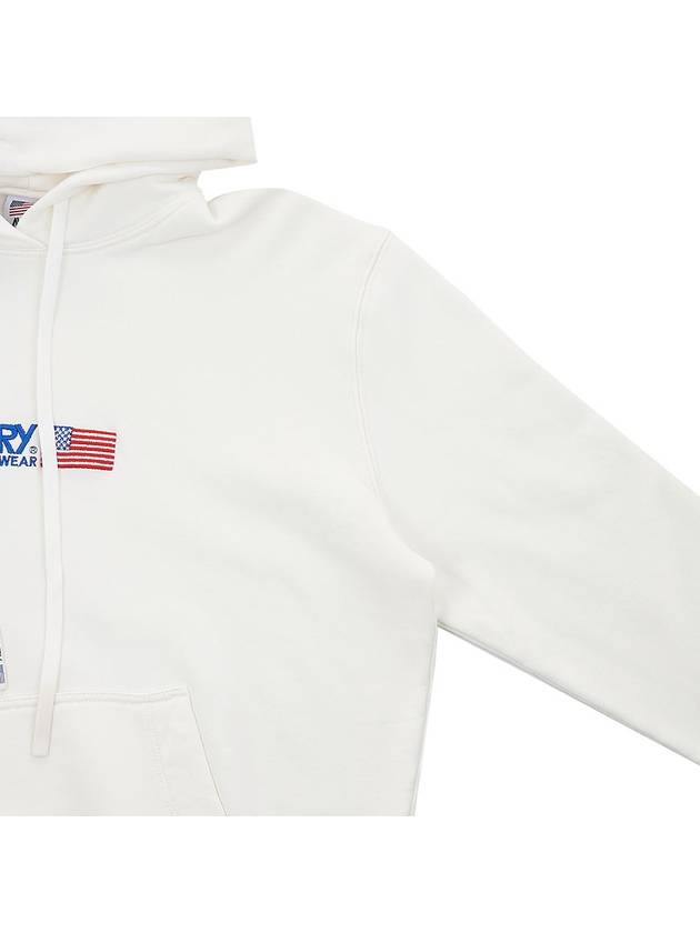 Embroidered Iconic Logo Cotton Hoodie White - AUTRY - BALAAN 5