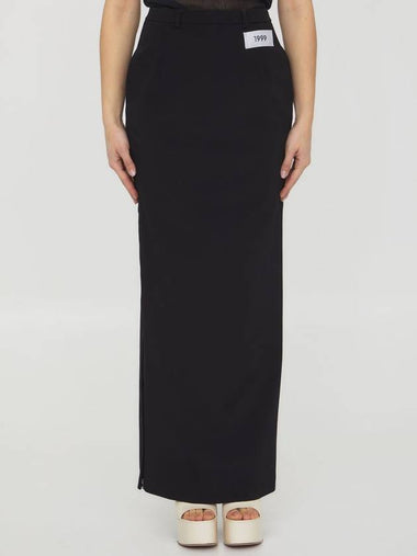 23 ss Black Jersey Long Skirt F4CLWTFURLEN0000 B0020170521 - DOLCE&GABBANA - BALAAN 1