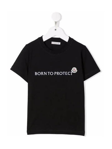 Kids Logo T Shirt Black 8C000 36 899M5 999 - MONCLER - BALAAN 1