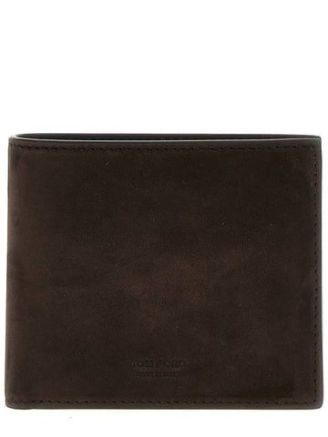 Tom Ford Suede Wallet - TOM FORD - BALAAN 1