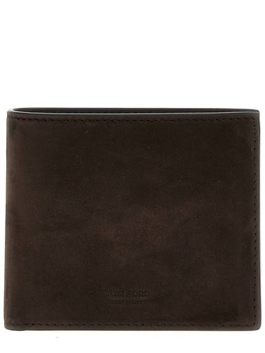 Tom Ford Suede Wallet - TOM FORD - BALAAN 1