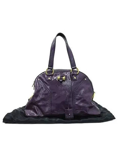 YSL Yip 156464 Muse Purple Patent L Tote Bag - SAINT LAURENT - BALAAN 1