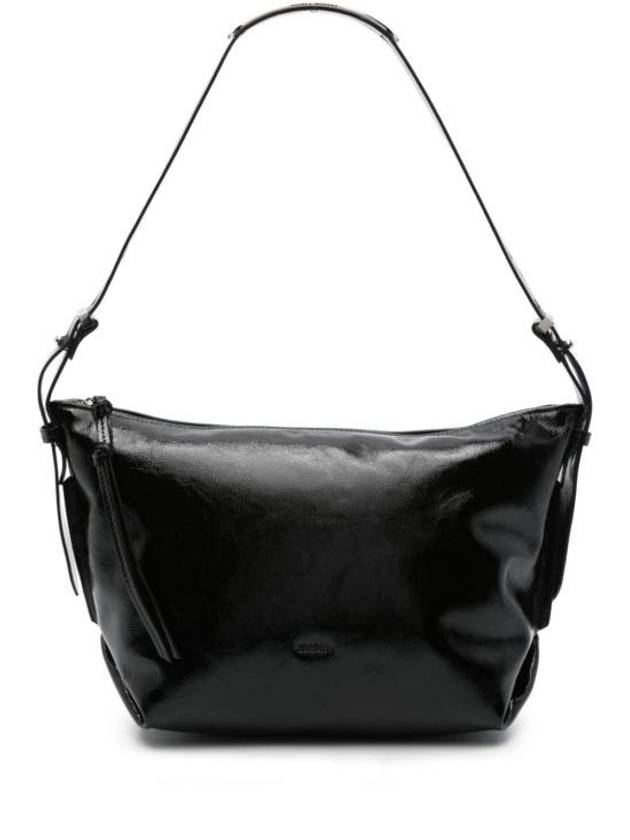 Leyden Shiny Calfskin Leather Shoulder Bag Black - ISABEL MARANT - BALAAN 1