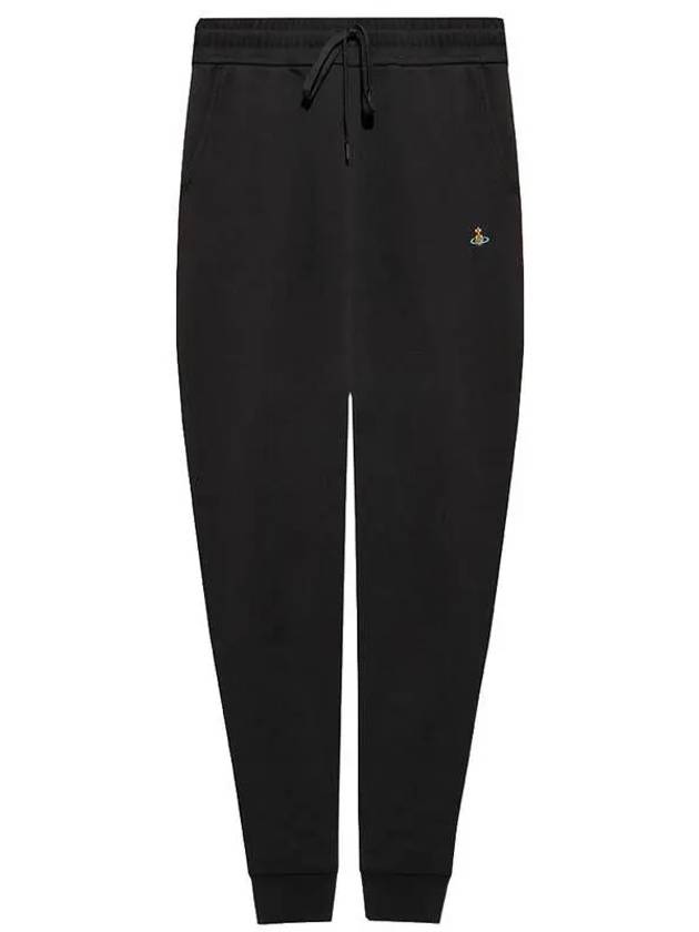 Women's ORB Embroidered Logo Classic Jogger Track Pants Black - VIVIENNE WESTWOOD - BALAAN 2