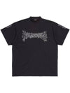 Darkwave Cotton Short Sleeve T-Shirt Black - BALENCIAGA - BALAAN 7