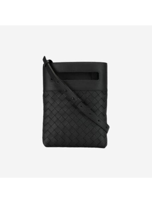 Intrecciato Cross Bag Black - BOTTEGA VENETA - BALAAN 1