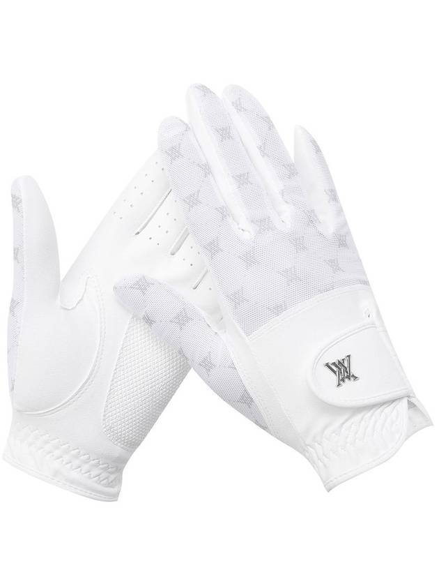 W MONOGRAM SEETHROUGH GLOVE PAIR WH - ANEWGOLF - BALAAN 2