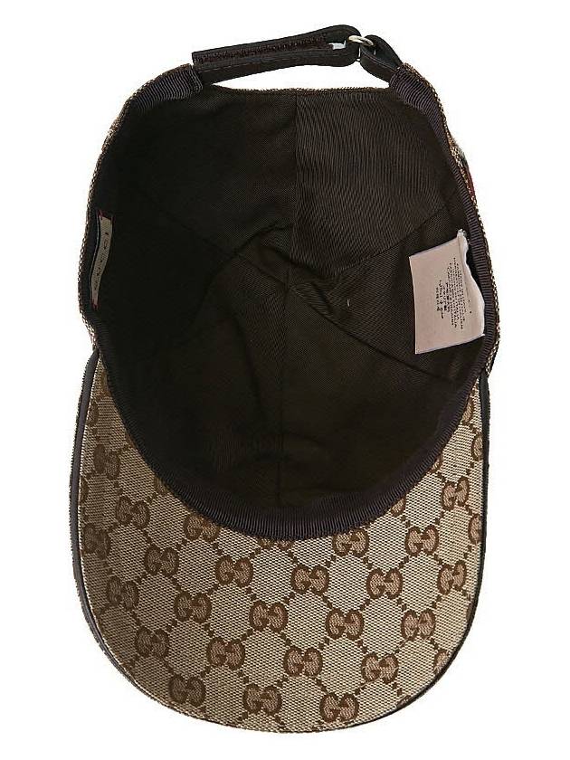 Original GG Web Supreme Canvas Baseball Ball Cap Beige Ebony - GUCCI - BALAAN 6