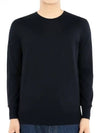 Men's Crew Neck Wool Knit Top Navy - LORO PIANA - BALAAN 2