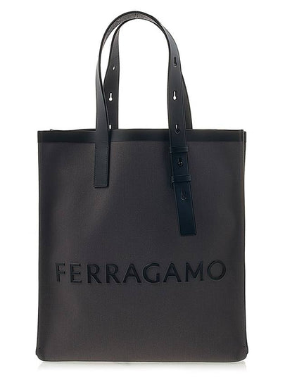 Signature Tote Bag Grey - SALVATORE FERRAGAMO - BALAAN 2