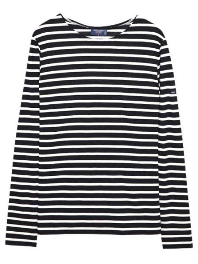 Minquiers Modern Stripe Long Sleeve T-Shirt Noir - SAINT JAMES - BALAAN 2