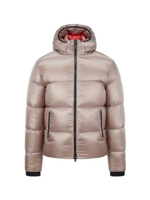 Men s Detachable Hooded Down Padded Jacket Dark Beige 271114 - HERNO - BALAAN 1