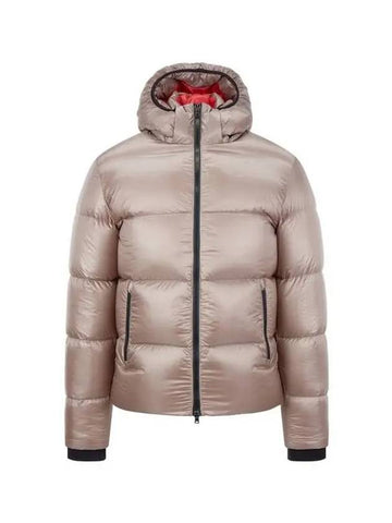 Men s Detachable Hooded Down Padded Jacket Dark Beige 271114 - HERNO - BALAAN 1