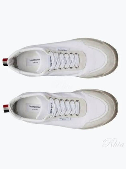 Alumni Eco Nylon Sneaker Tonal White Fun Mix - THOM BROWNE - BALAAN 2