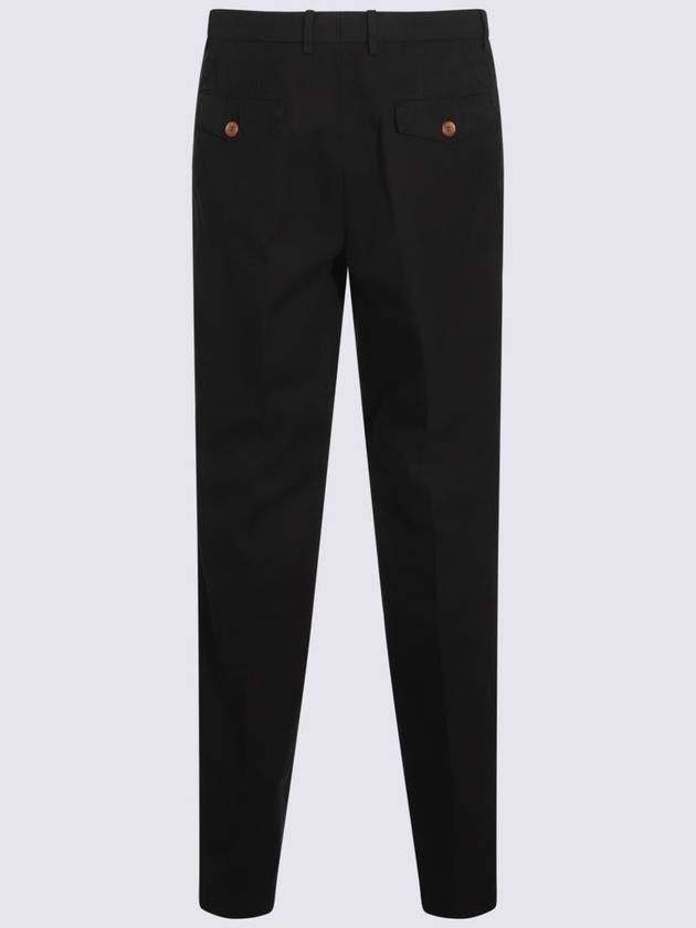 Pleated Detail Chino Straight Pants Black - BRUNELLO CUCINELLI - BALAAN 5