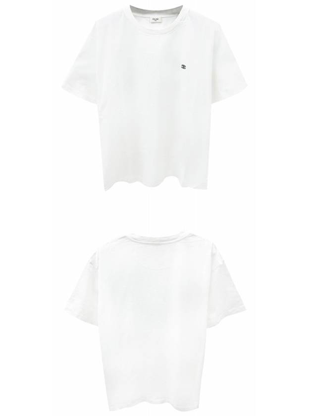 Triomphe Loose Logo Short Sleeve T-Shirt White - CELINE - BALAAN 5