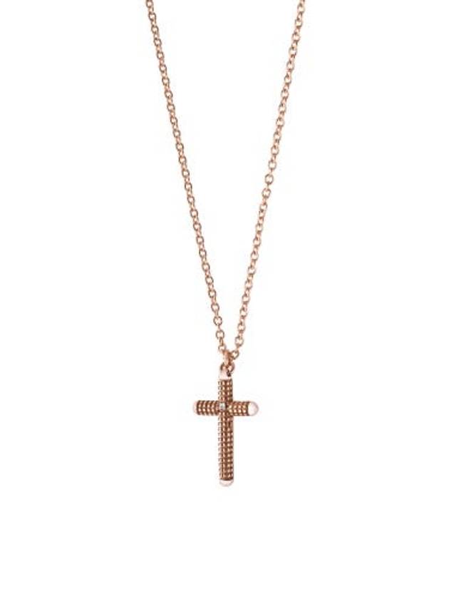 20062160 Metropolitan Cross 18K Pink Gold Necklace - DAMIANI - BALAAN 3