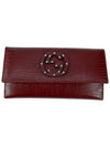 GG Logo Crack Pattern Antique Classic 3-Fold Long Wallet Burgundy - GUCCI - BALAAN 1