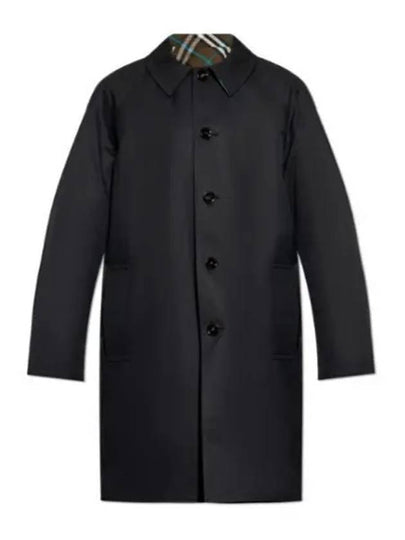 Check Reversible Gabardine Hastings Long Car Single Coat Black - BURBERRY - BALAAN 2