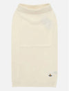 Women's Embroidered Logo Wool Pencil Skirt Ivory - VIVIENNE WESTWOOD - BALAAN 2