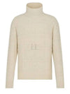 Cashmere Logo Knit Turtleneck Blanc - DIOR - BALAAN 2