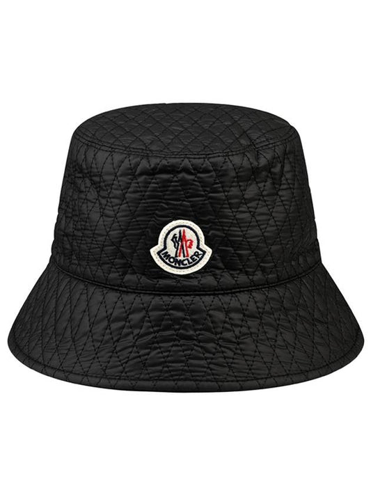 Quilted Nylon Bucket Hat Black - MONCLER - BALAAN 2