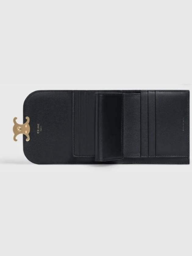 Triomphe Small Half Wallet Black - CELINE - BALAAN 4