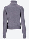 Cashmere Knit Turtleneck Light Grey - AMI - BALAAN 4