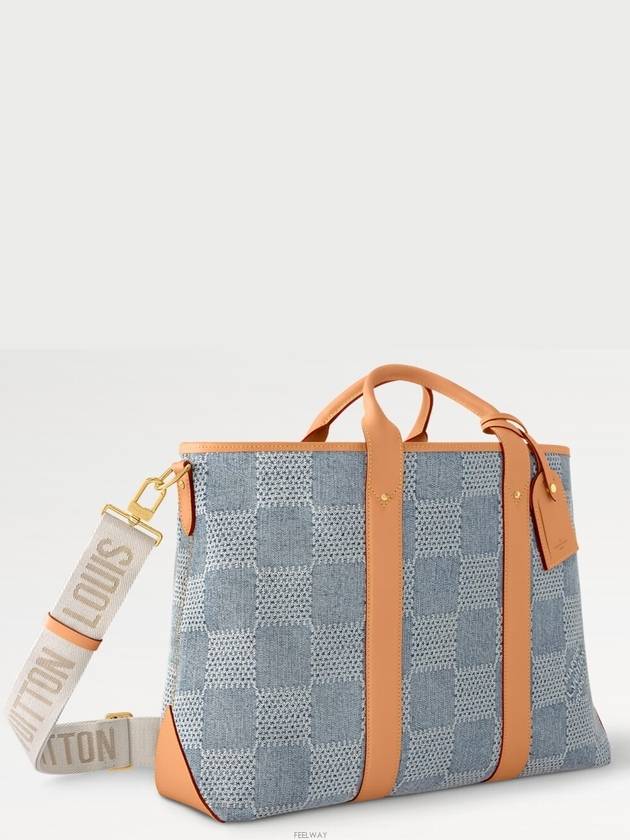 Weekend Damier Tote Bag Denim Blue - LOUIS VUITTON - BALAAN 3