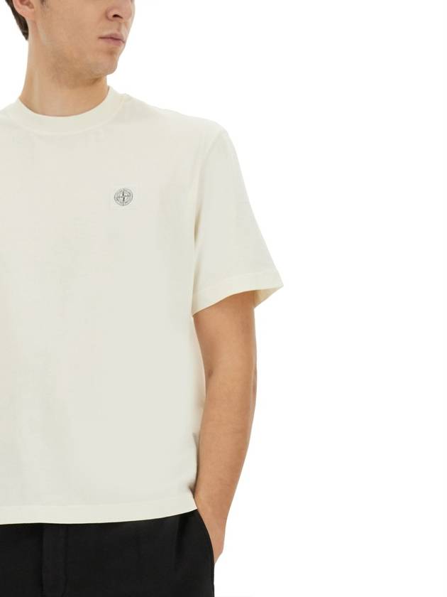 T-SHIRT WITH LOGO - STONE ISLAND - BALAAN 4