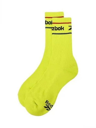 Color Logo Crew Socks Lime - REEBOK - BALAAN 1