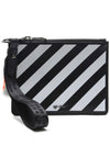 Diag clutch bag black - OFF WHITE - BALAAN.