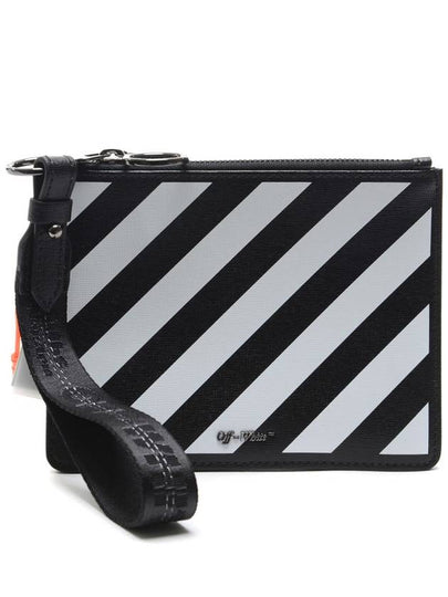 Diag Clutch Bag Black - OFF WHITE - BALAAN 2