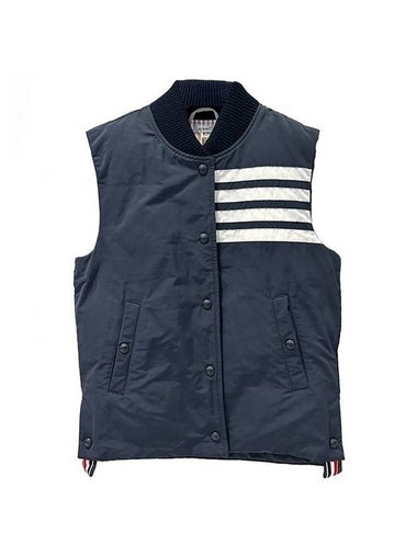 Women's 4-Bar Padded Vest Navy - THOM BROWNE - BALAAN 1