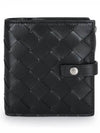 Intrecciato Zipper Half Wallet Black - BOTTEGA VENETA - BALAAN 2