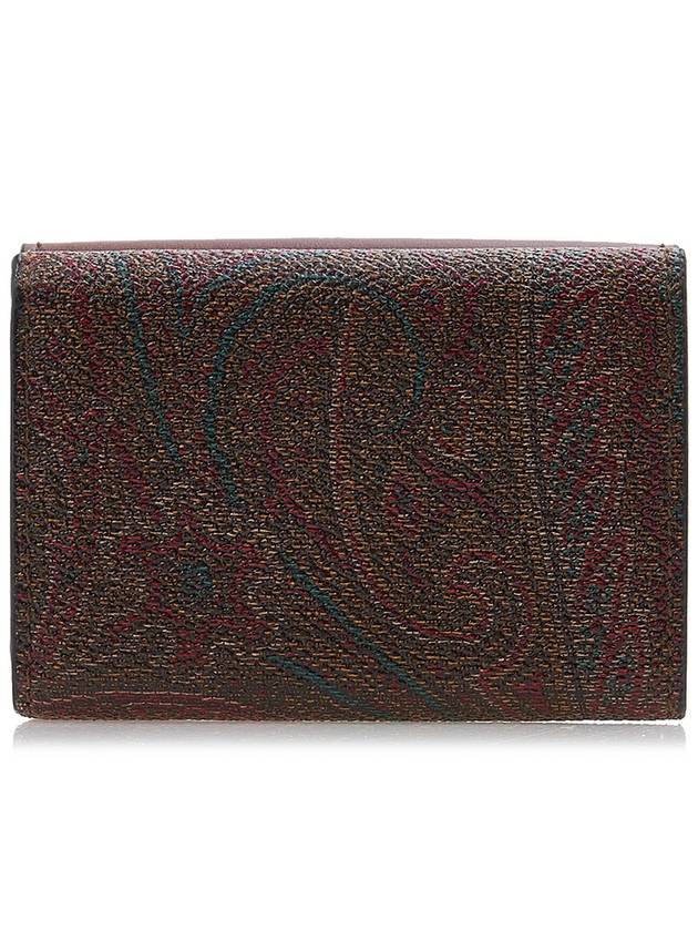 Paisley Compact Half Wallet Brown - ETRO - BALAAN 4