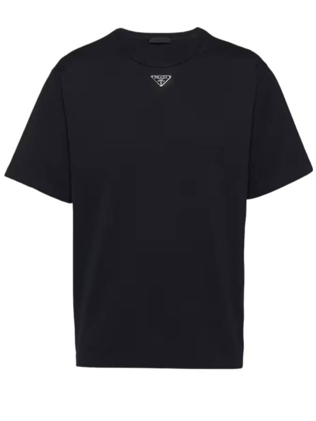 Cotton T-Shirt Black - PRADA - BALAAN 1