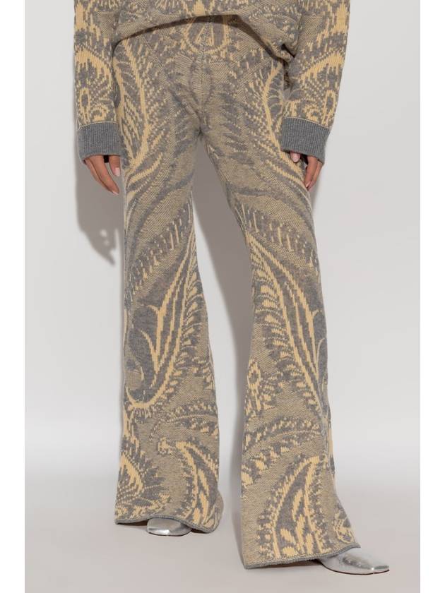 Etro Wool Pants With Flared Legs, Women's, Grey - ETRO - BALAAN 3