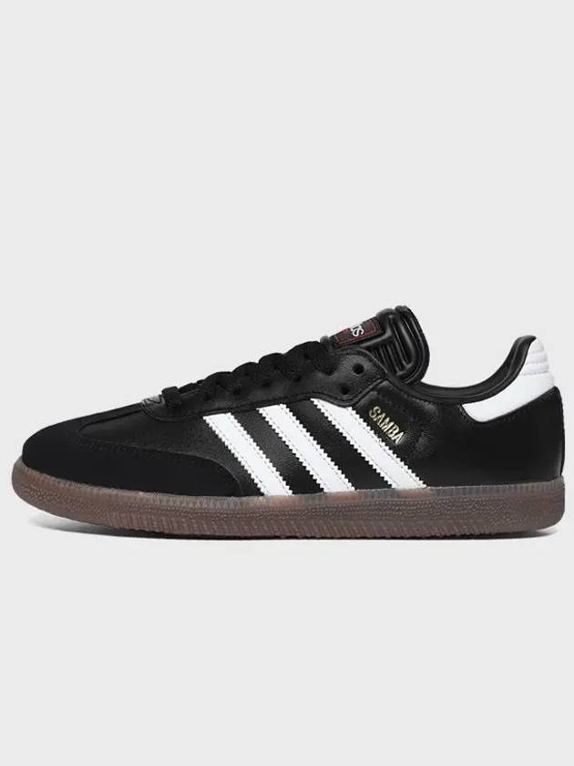 Samba Indoor Leather Low Top Sneakers Core Black - ADIDAS - BALAAN 3