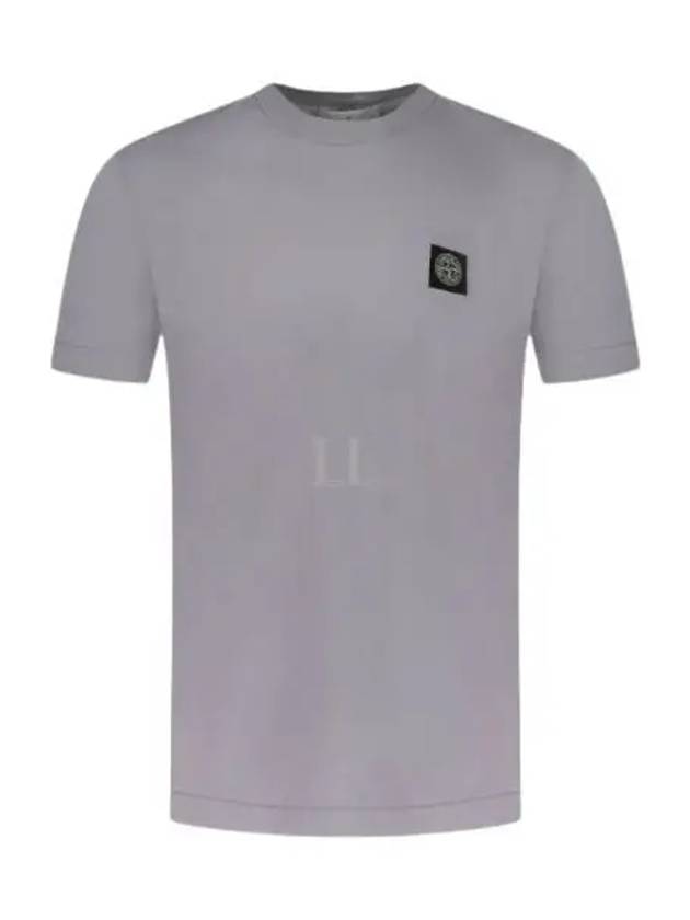 Logo Patch Short Sleeves T-Shirt Grey - STONE ISLAND - BALAAN 2