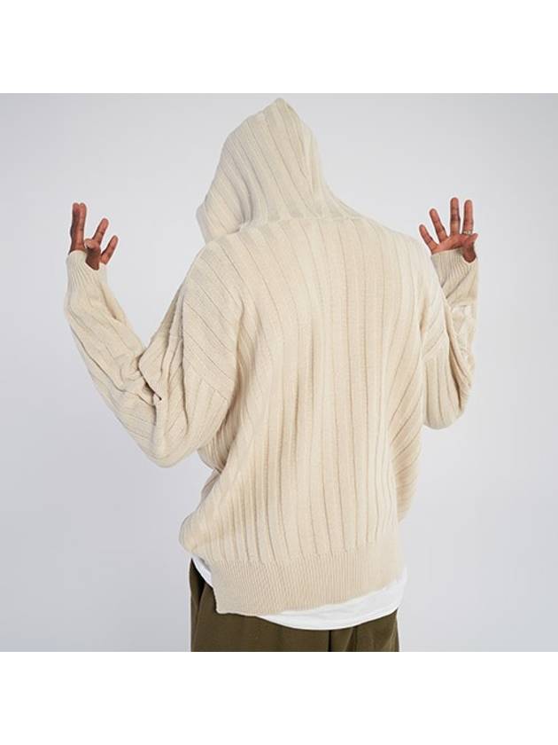 semi button hooded knitwear Beige - TENER - BALAAN 1