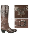 1W9644 XVI F0CDC11 enamel leather long boots - PRADA - BALAAN 3