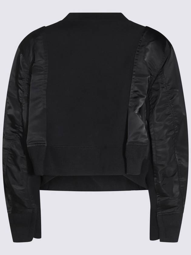 Sacai Black Cotton Sweatshirt - SACAI - BALAAN 2