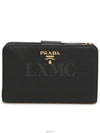 1ML225 Saffiano Wallet Compact Medium Triangle Logo - PRADA - BALAAN 1