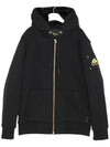 Men's Linden Bunny Gold Metal Hooded Jacket Black - MOOSE KNUCKLES - BALAAN 3