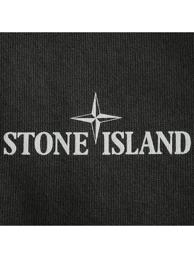 Logo Crew Neck Short Sleeve T-Shirt Charcoal Grey - STONE ISLAND - BALAAN 5